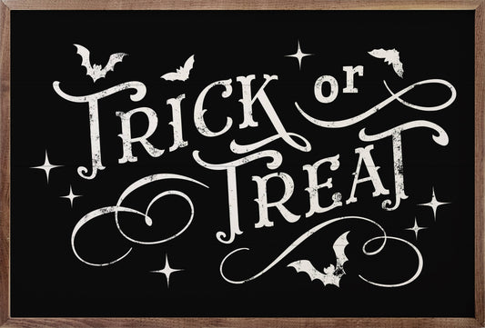 Trick Or Treat Bats And Curls Black