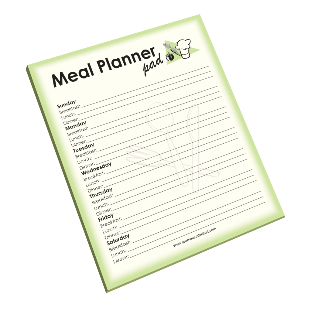 Meal Planners Note Pad