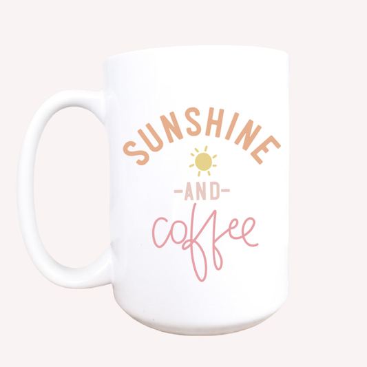 Sunshine and Coffee Coffee Mug, 15oz