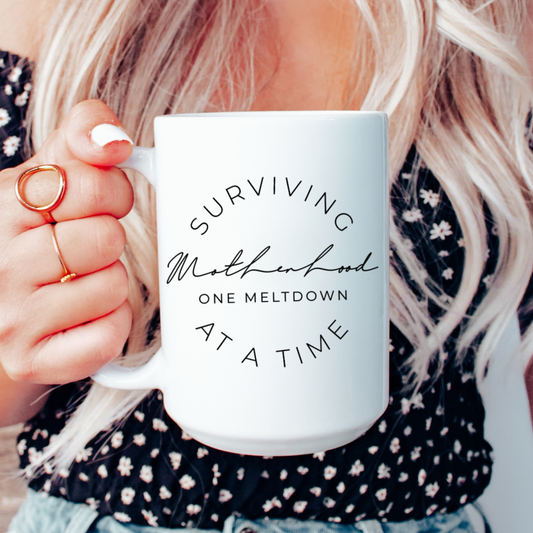 Surviving motherhood mug, Mom gift, Mother's day, coffee mug