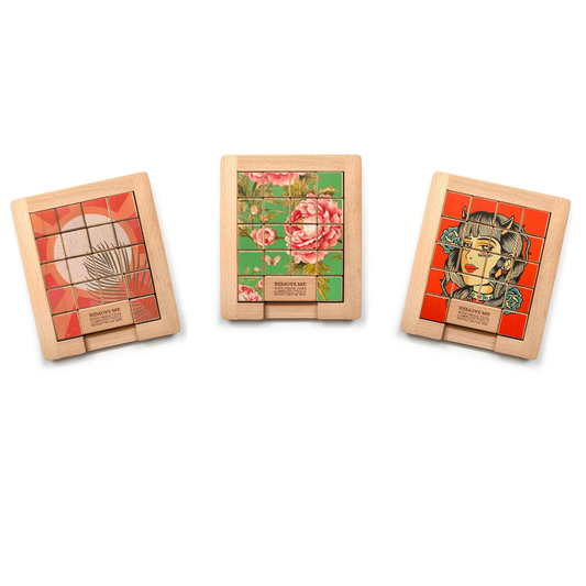 Flight of 9: 3 of Each of the 3 Sliding Puzzles