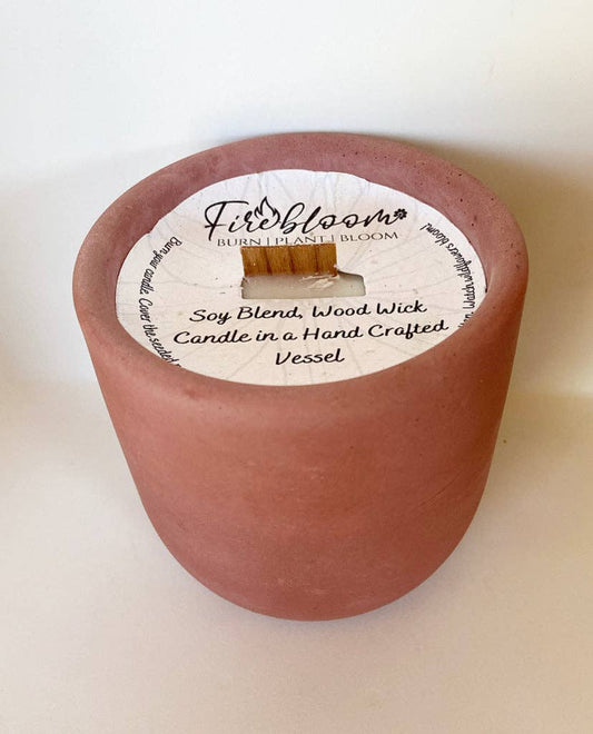 Firebloom Soy Blend, Wood Wick Candles