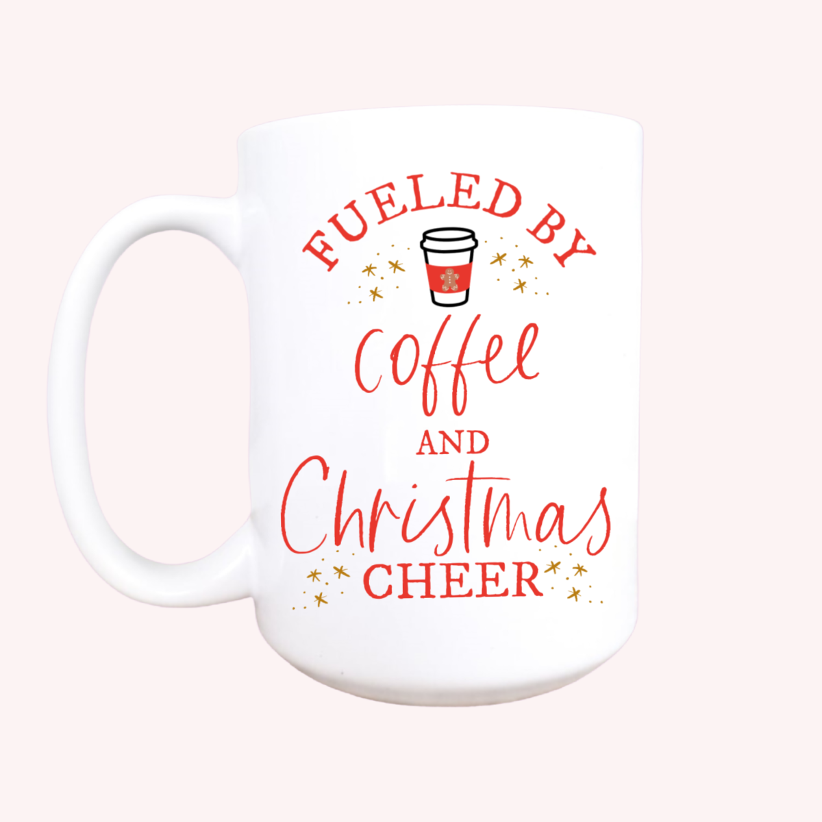 Coffee and Christmas cheer mug, Christmas mug, Christmas