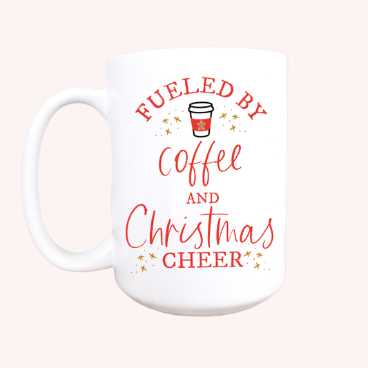 Coffee and Christmas cheer mug, Christmas mug, Christmas