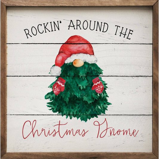 Rockin' Around The Christmas Gnome Whitewash