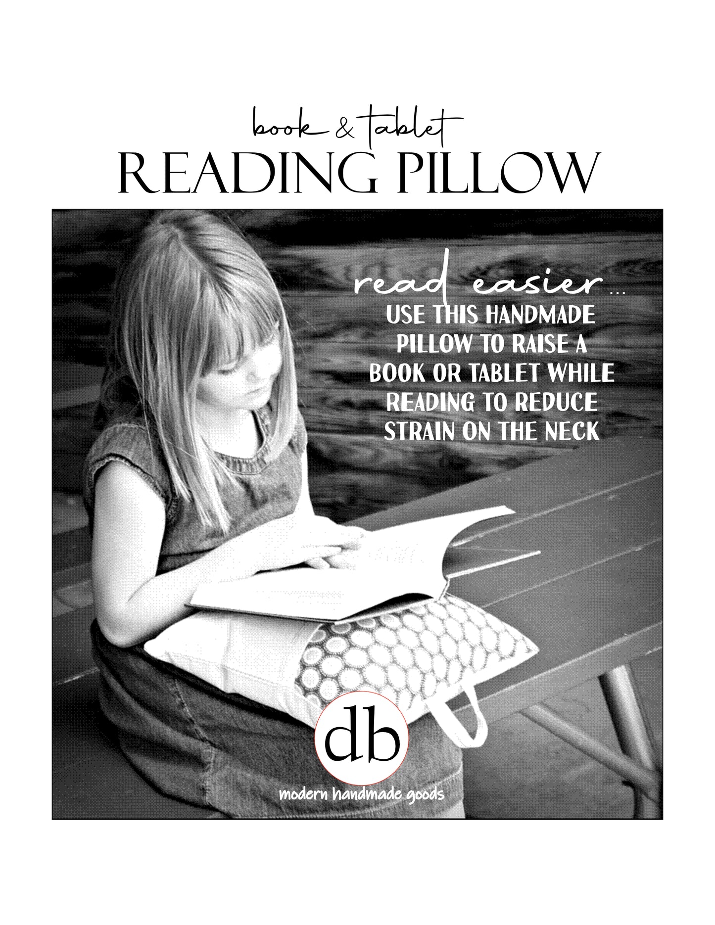 Reading Pillow- Kind Heart, Butterfly, Floral